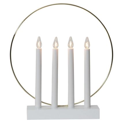 Eglo - Χριστουγεννιάτικο κηροπήγιο 4xE10/3W/230V λευκό