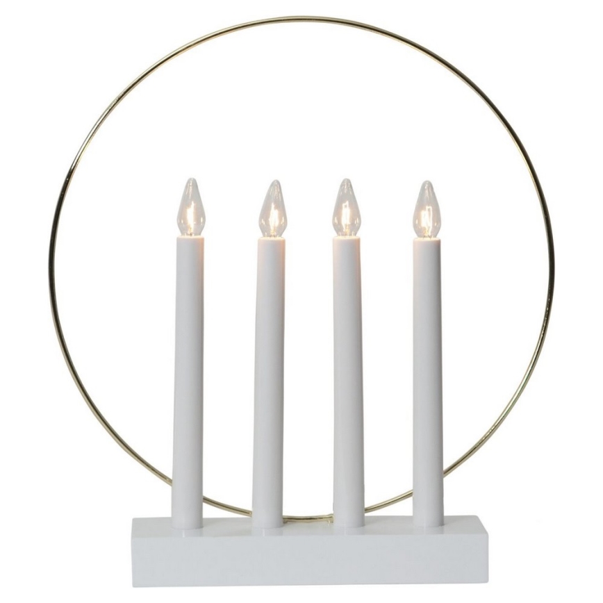 Eglo - Χριστουγεννιάτικο κηροπήγιο 4xE10/3W/230V λευκό