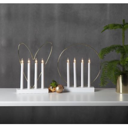 Eglo - Χριστουγεννιάτικο κηροπήγιο 4xE10/3W/230V λευκό