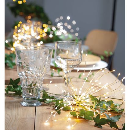Eglo 411063 - LED Χριστουγεννιάτικη διακόσμηση FIREWORK 60xLED/0,06W/3xAA Ø 26 cm