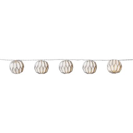 Eglo - Χριστουγεννιάτικα λαμπάκια LED 10xLED/3xAA 2,75m λευκό/ασημί
