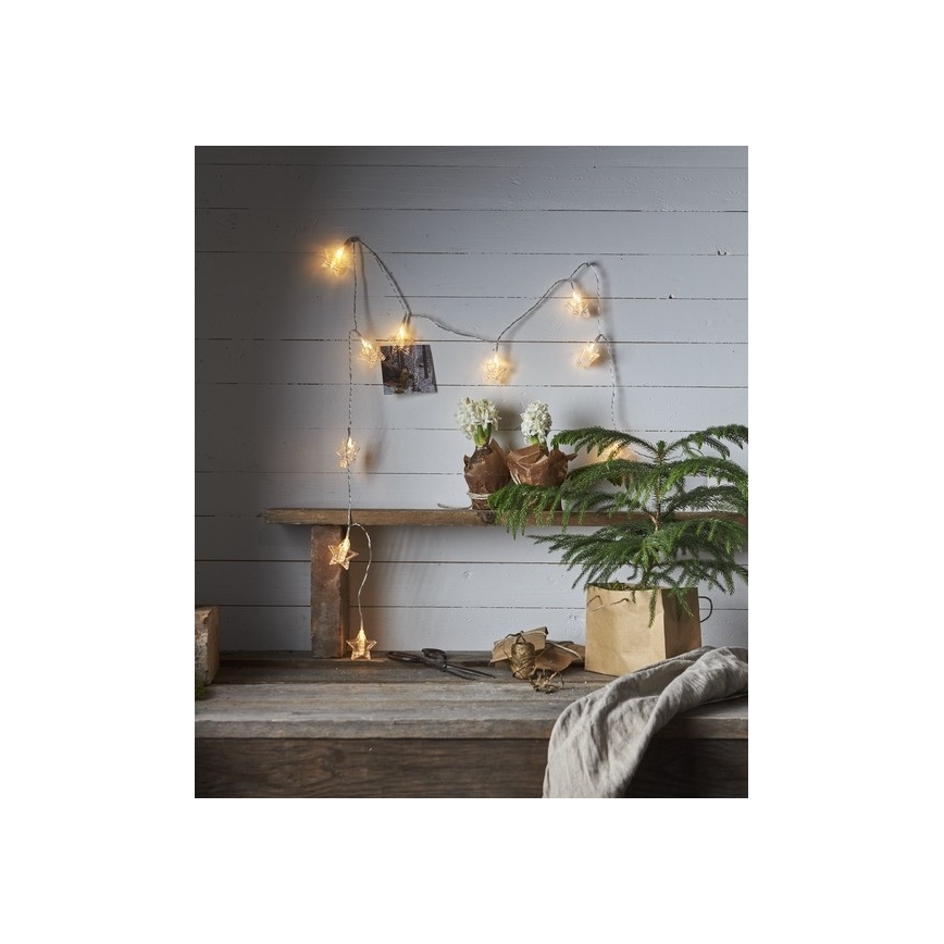 Eglo - Γιρλάντα LED με 10 LED, 2,1m, θερμό λευκό