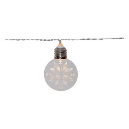 Eglo 411112 - Χριστουγεννιάτικα λαμπάκια LED ORNAMENT 10xLED/3xAA 2,4m θερμό λευκό