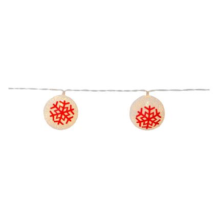 Eglo 411113 - Χριστουγεννιάτικα λαμπάκια LED ORNAMENT 10xLED/3xAA 1,65m θερμό λευκό