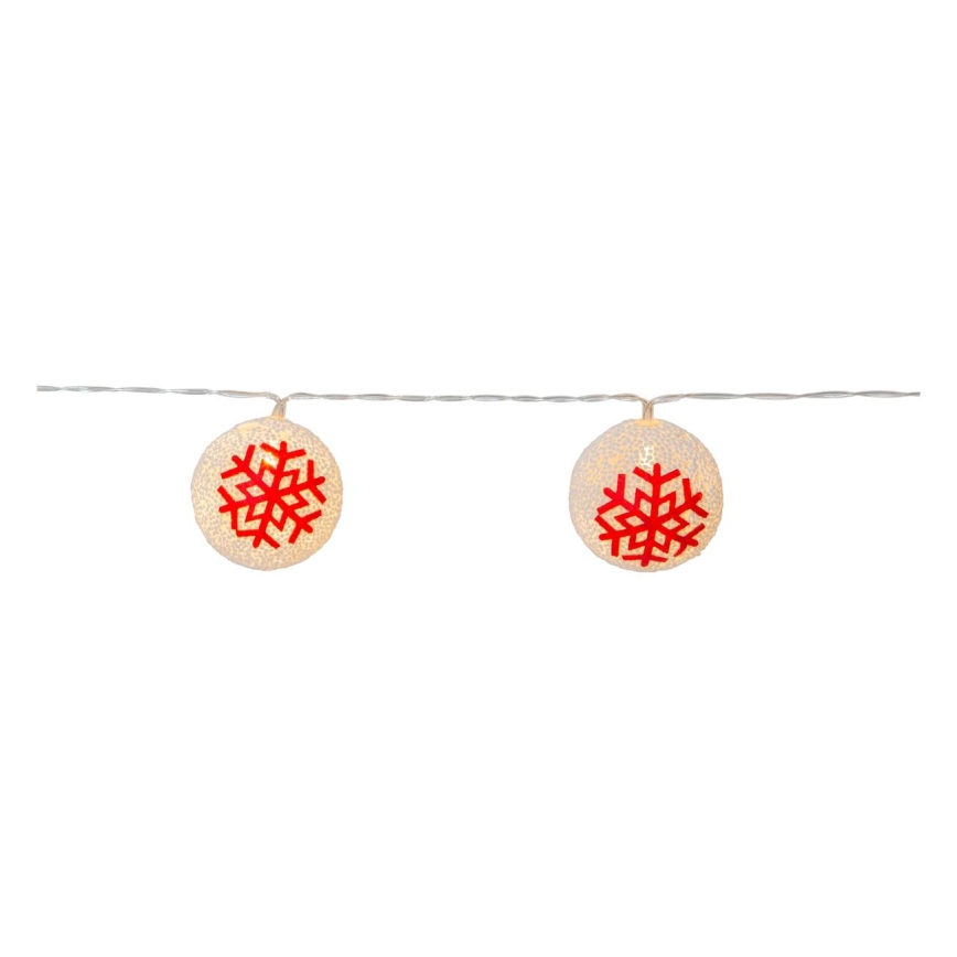 Eglo 411113 - Χριστουγεννιάτικα λαμπάκια LED ORNAMENT 10xLED/3xAA 1,65m θερμό λευκό