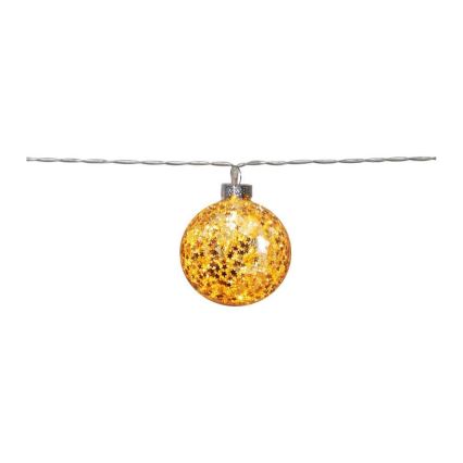 Eglo 411115 -  Χριστουγεννιάτικα λαμπάκια LED GLITTER 10xLED/2xAA 1,65m θερμό λευκό