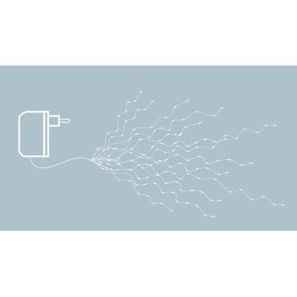 Eglo - Χριστουγεννιάτικα λαμπάκια LED 360xLED 2m ζεστό λευκό