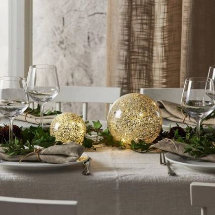 Eglo 411345 - Χριστουγεννιάτικο διακοσμητικό LED STAR FALL 10xLED/2xAA διάμετρος 10 cm ασημί