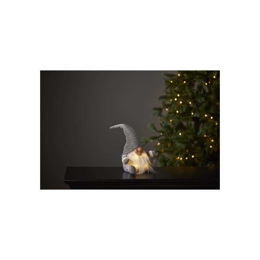 Eglo - LED Χριστουγεννιάτικο διακοσμητικό 4xLED/0,06W/3xAA γκρι