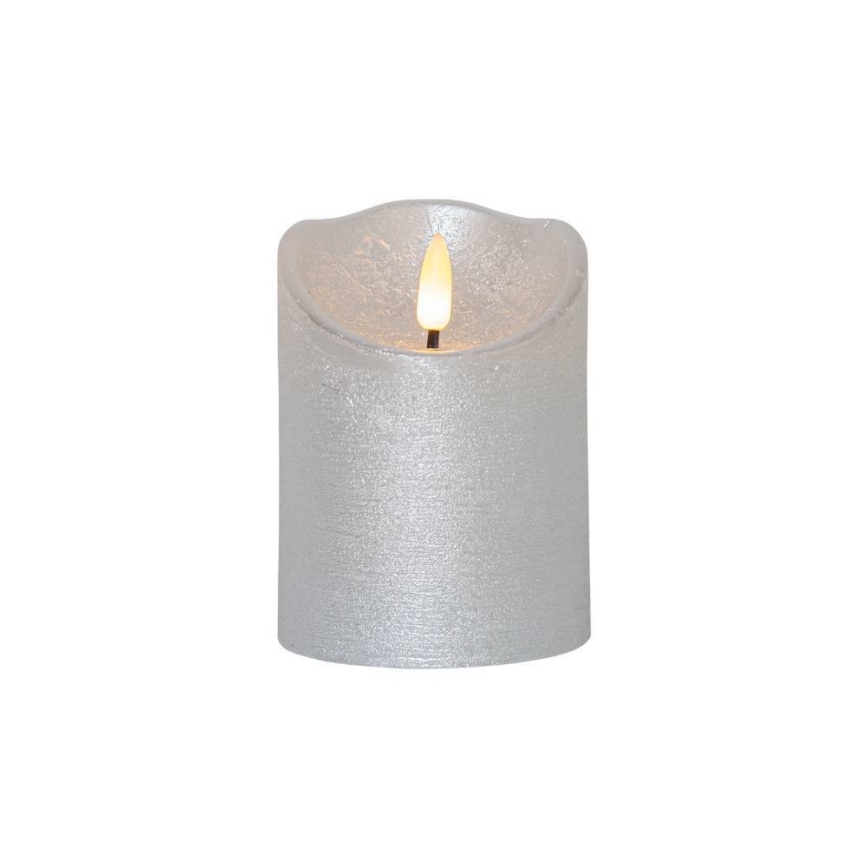 Eglo 411502 - LED Κερί FLAMME RUSTIC LED/2xAA ασημί