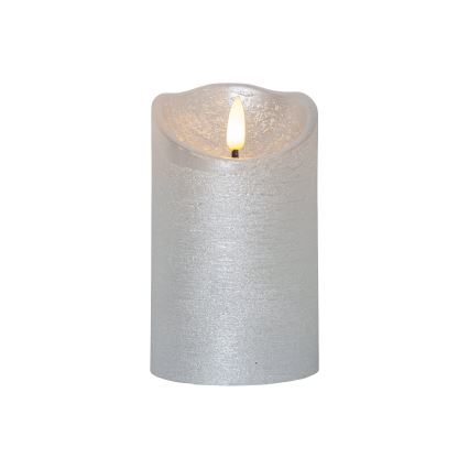 Eglo 411503 - LED κερί FLAMME RUSTIC LED/2xAA ασημένιο