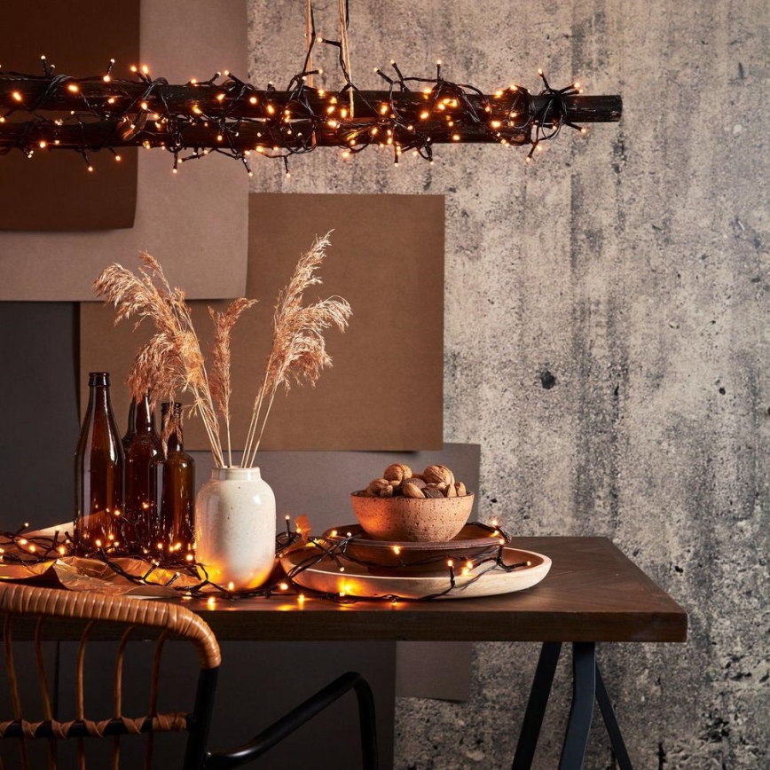 Eglo - Εξωτερική χριστουγεννιάτικη γιρλάντα LED 1.200 LED, μήκος 29 m, IP44, θερμό λευκό