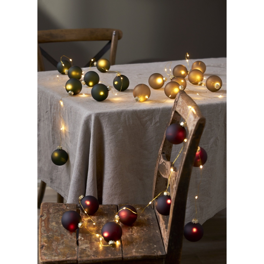 Eglo 411557 - Χριστουγεννιάτικα λαμπάκια BLISS 22xLED/3xAA 2,6m θερμό λευκό