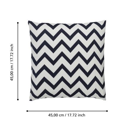 Eglo 420014 - Διακοσμητικό μαξιλάρι CHEVERY 45x45 cm μαύρο/λευκό
