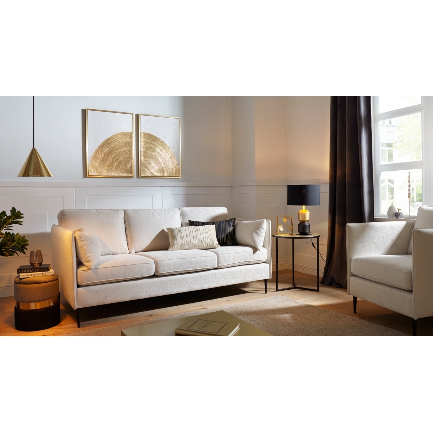 Eglo 420018 - Διακοσμητικό μαξιλάρι CHEVERY 30x50 cm εκρού/χρυσό