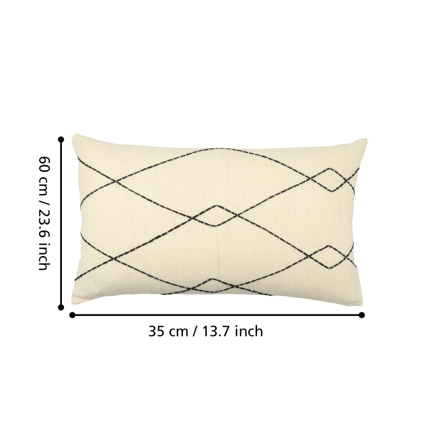 Eglo 420042 - Διακοσμητικό μαξιλάρι CHEVERY 35x60 cm μπεζ/μαύρο