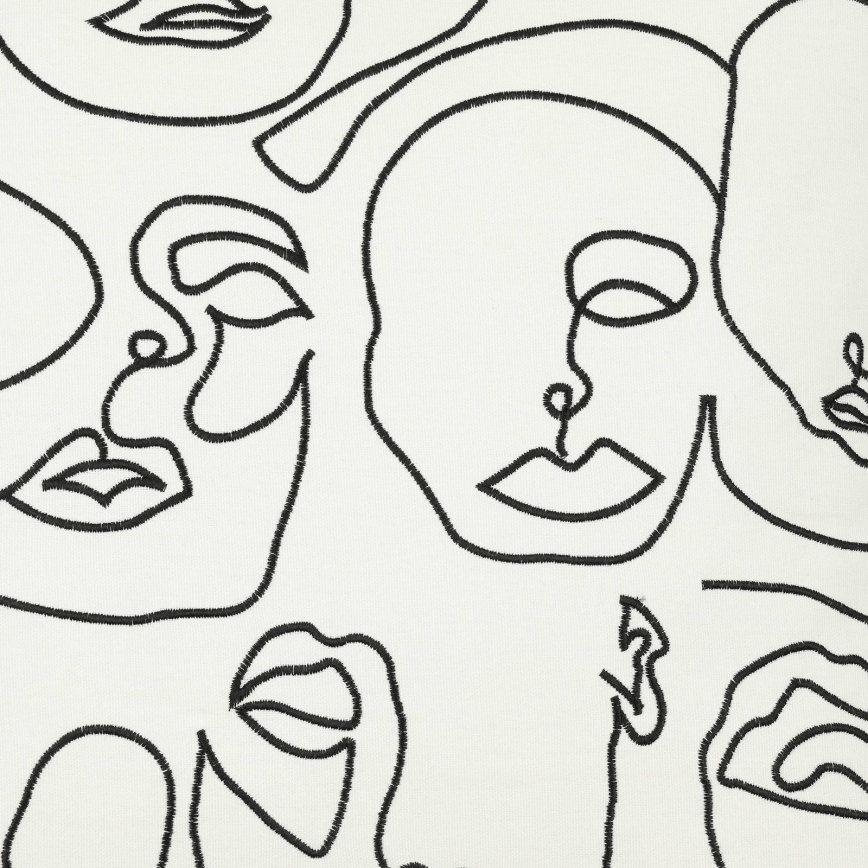 Eglo - Διακοσμητικό μαξιλάρι 45x45 cm λευκό/μαύρο