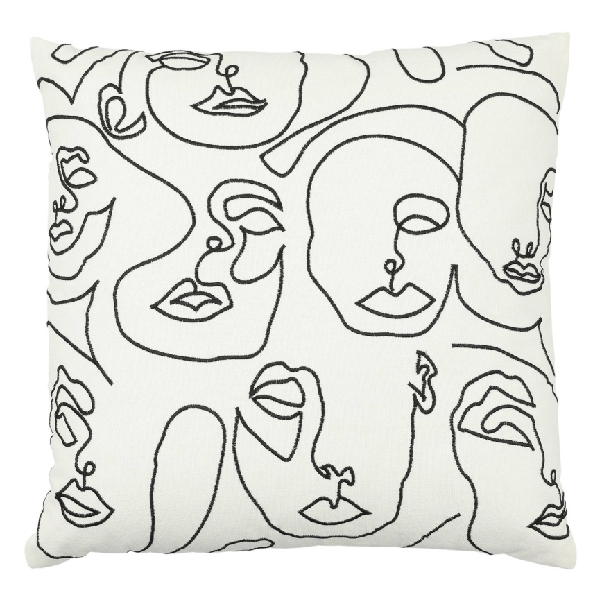 Eglo - Διακοσμητικό μαξιλάρι 45x45 cm λευκό/μαύρο