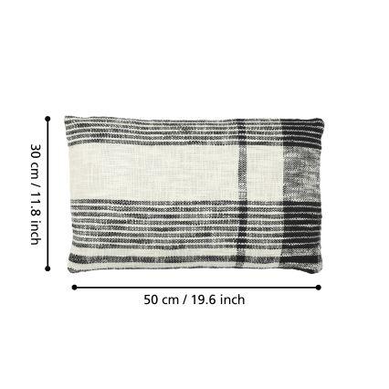Eglo 420062 - Διακοσμητικό μαξιλάρι CHEVERY 30x50 cm εκρού/μαύρο