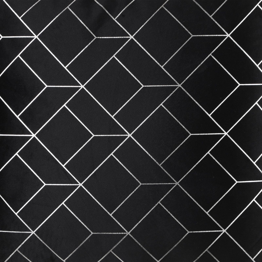 Eglo - Διακοσμητικό μαξιλάρι 45x45 cm μαύρο/ασημί