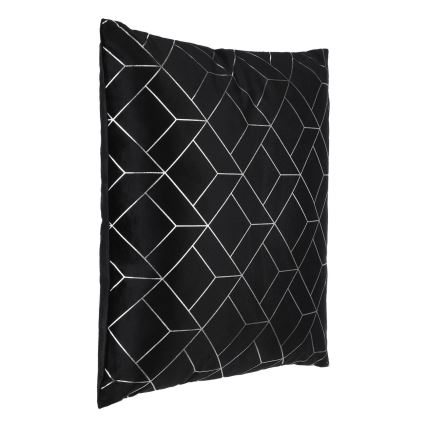 Eglo - Διακοσμητικό μαξιλάρι 45x45 cm μαύρο/ασημί