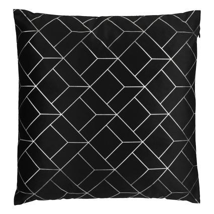 Eglo - Διακοσμητικό μαξιλάρι 45x45 cm μαύρο/ασημί