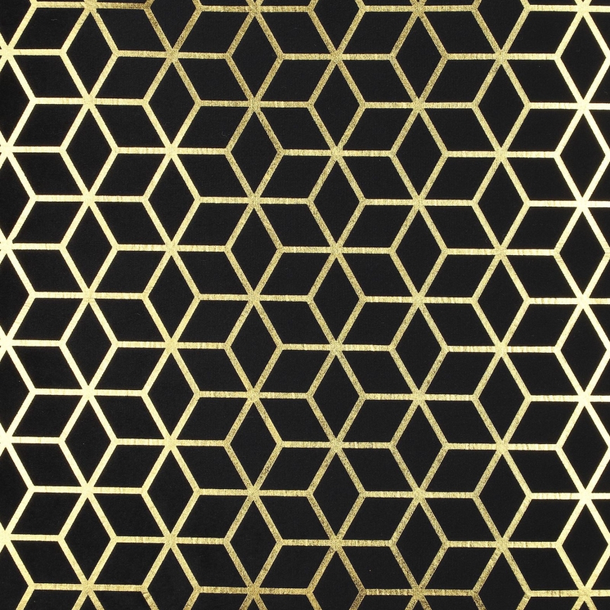 Eglo - Διακοσμητικό μαξιλάρι 45x45 cm μαύρο/χρυσό