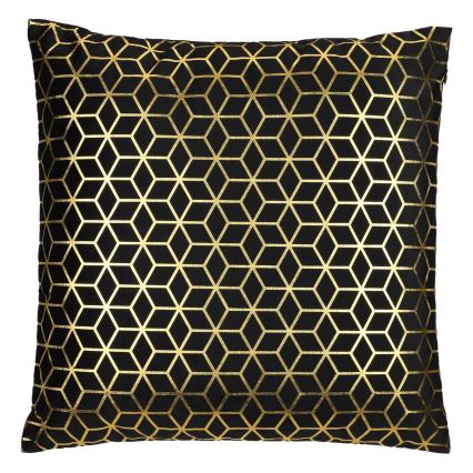 Eglo - Διακοσμητικό μαξιλάρι 45x45 cm μαύρο/χρυσό