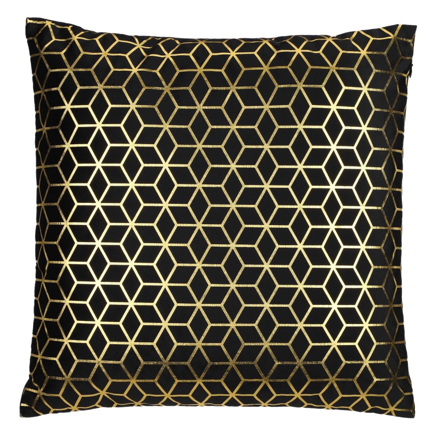 Eglo - Διακοσμητικό μαξιλάρι 45x45 cm μαύρο/χρυσό