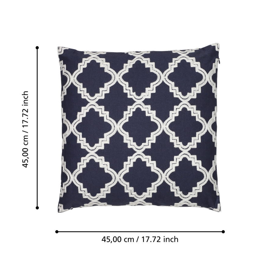 Eglo 420096 - Διακοσμητικό μαξιλάρι BERHALA 45x45 cm μπλε/λευκό