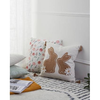 Eglo 420097 - Διακοσμητικό μαξιλάρι CHEVERY 45 x 45 εκ. μπεζ/καφέ