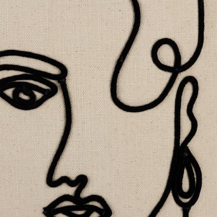 Eglo 420329 - Διακοσμητικό μαξιλάρι CHEVERY 45x45 cm κρεμ/μαύρο