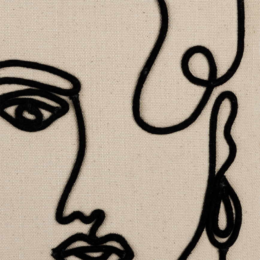 Eglo 420329 - Διακοσμητικό μαξιλάρι CHEVERY 45x45 cm κρεμ/μαύρο