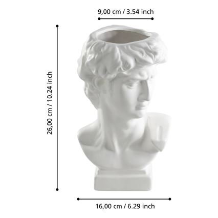 Eglo - Κεραμικό βάζο 26x16 cm λευκό