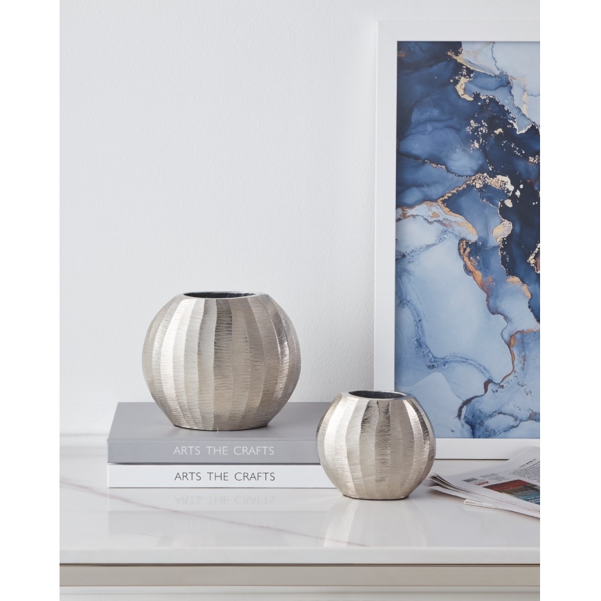 Eglo - Μεταλλικό βάζο 9,5x11 cm ματ χρώμιο