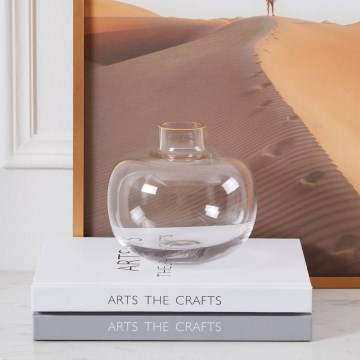 Eglo 421214 - Γυάλινο βάζο SIRANANA 11,8x13 cm διάφανο/χρυσό