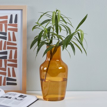 Eglo 421223 - Γυάλινο βάζο SIRANANA 25x13,3 cm κίτρινο/καπνιστό