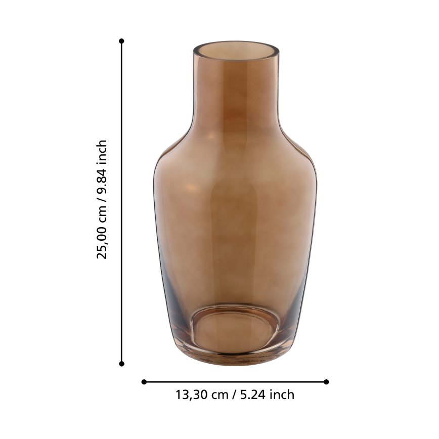 Eglo 421224 - Γυάλινο βάζο SIRANANA 25x13,3 cm καφέ/καπνιστό