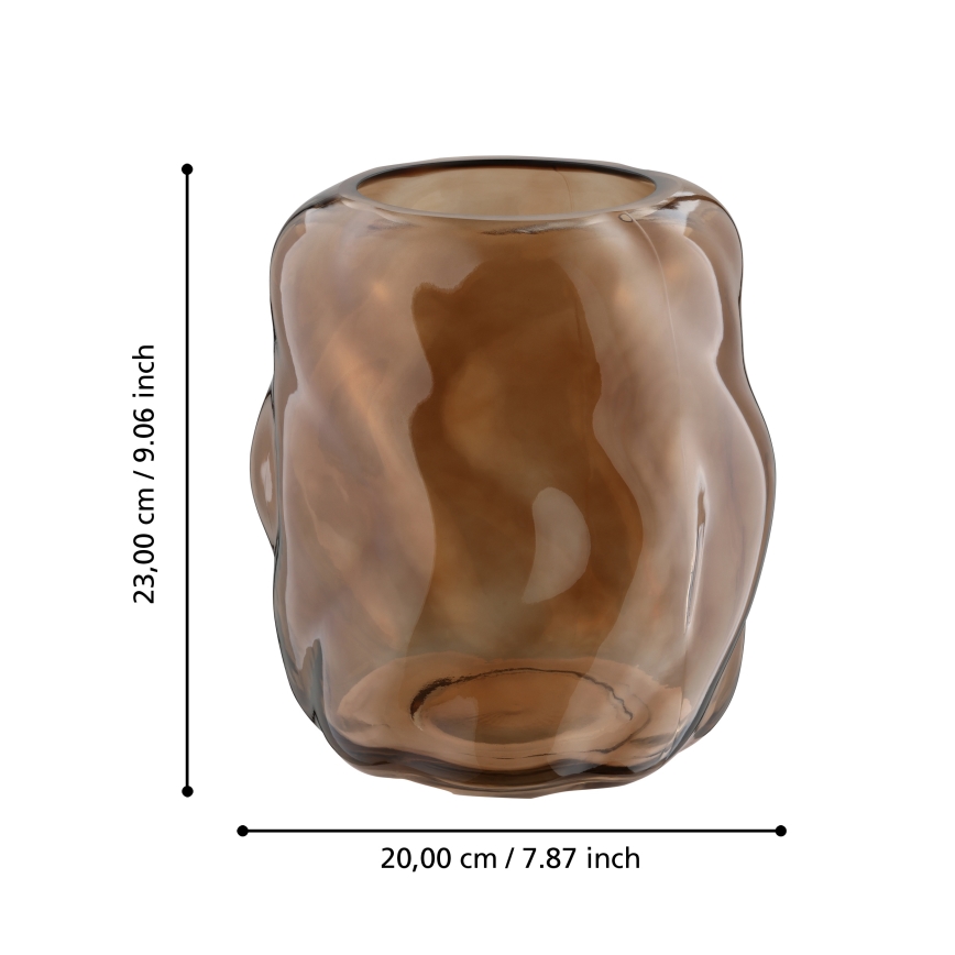 Eglo 421238 - Γυάλινο βάζο MAROSAVA 23x20 cm καφέ/καπνιστό