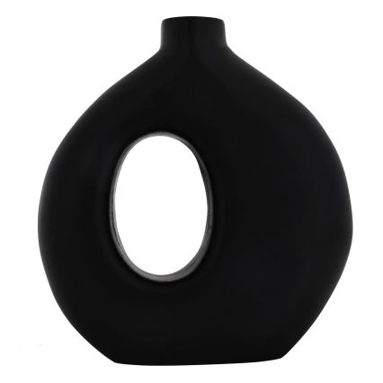 Eglo - Wooden vase 16,5x18 cm μαύρο