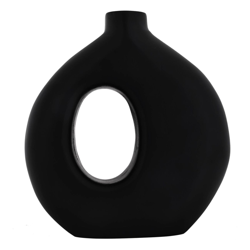 Eglo - Wooden vase 16,5x18 cm μαύρο