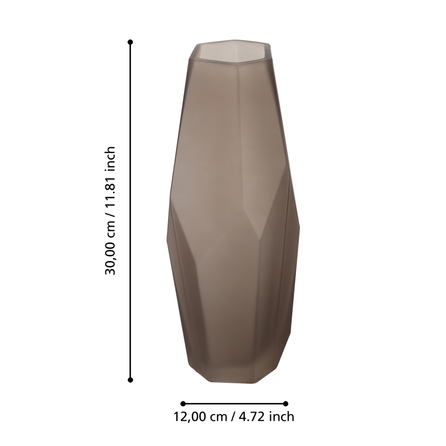 Eglo 421345 - Γυάλινο βάζο CLONONY 30x12 cm καφέ