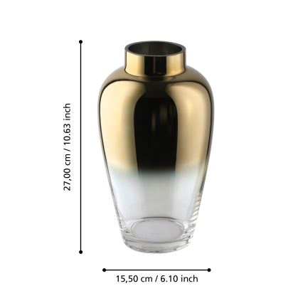 Eglo 421358 - Γυάλινο βάζο KENYASI 27x15,5 cm χρυσό