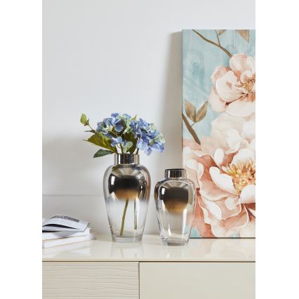 Eglo 421359 - Γυάλινο βάζο KENYASI 27 x 15,5 cm σε γυαλιστερό χρώμιο