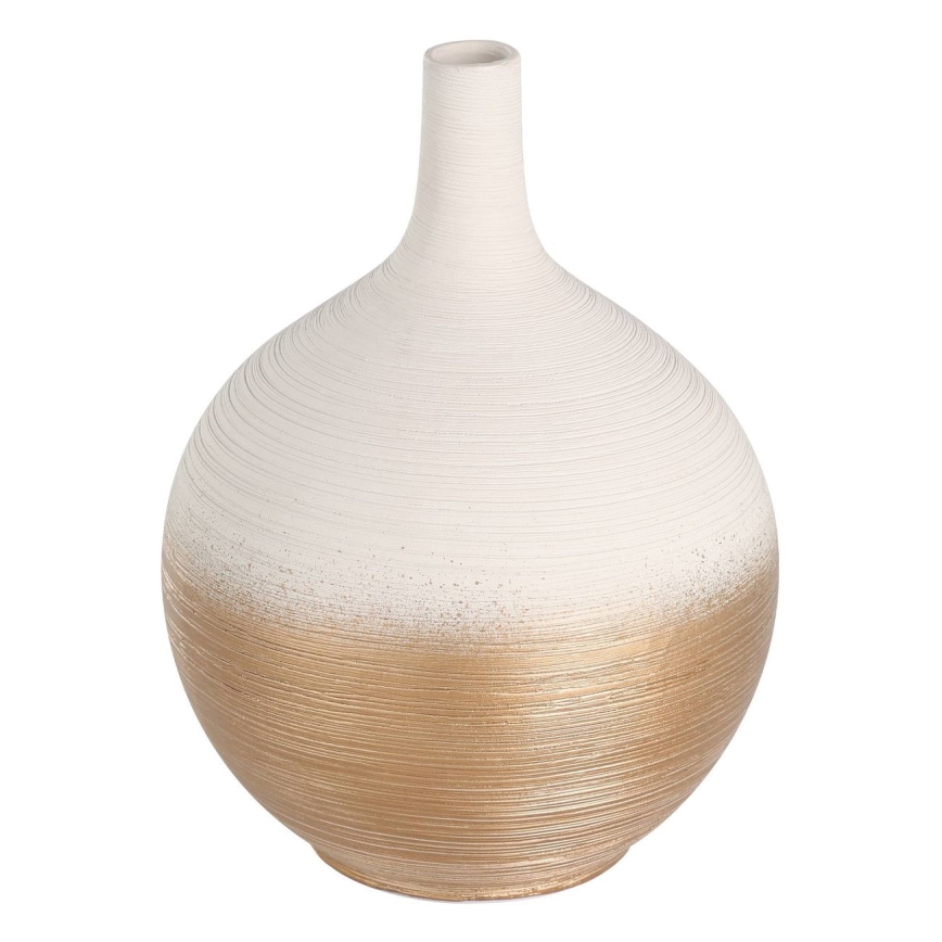 Eglo - Κεραμικό βάζο 22x16 cm λευκό/χρυσό
