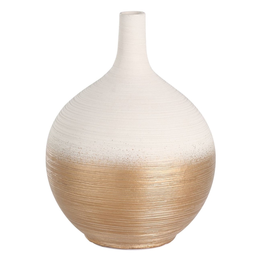 Eglo - Κεραμικό βάζο 22x16 cm λευκό/χρυσό