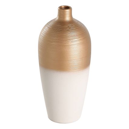 Eglo - Κεραμικό βάζο 28x15 cm λευκό/χρυσό