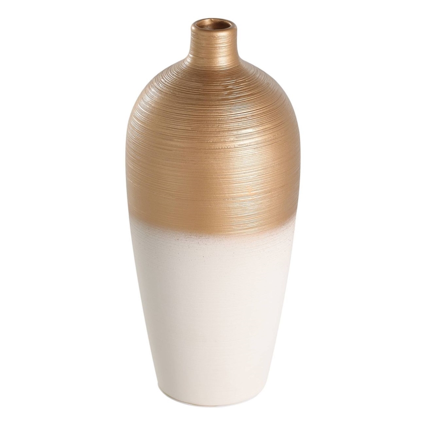 Eglo - Κεραμικό βάζο 28x15 cm λευκό/χρυσό