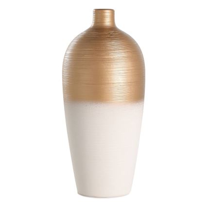 Eglo - Κεραμικό βάζο 28x15 cm λευκό/χρυσό