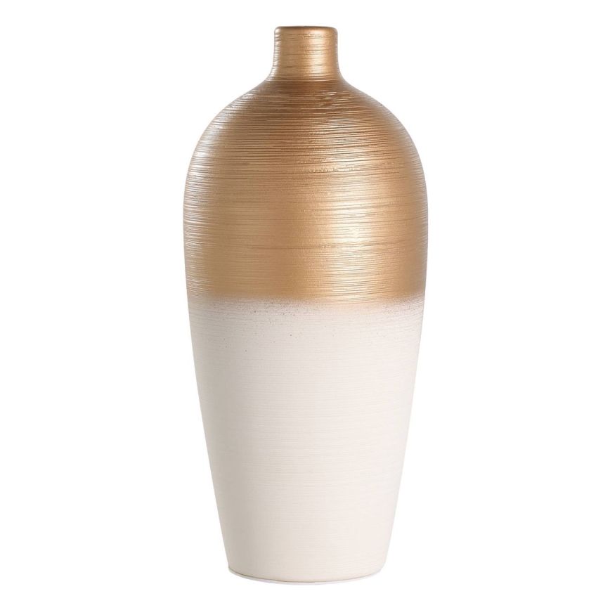 Eglo - Κεραμικό βάζο 28x15 cm λευκό/χρυσό